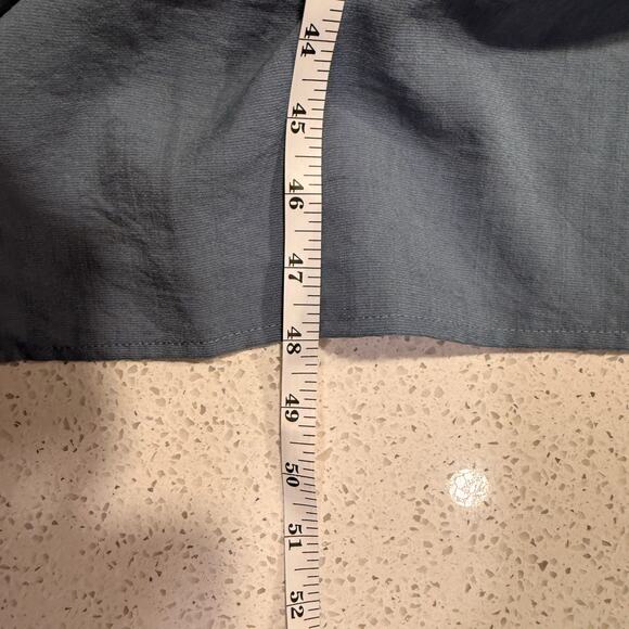 Kirundo Blue Square Neck Puff Sleeve Tiered Maxi Dress Pockets Medium Lagenlook - Picture 10 of 10